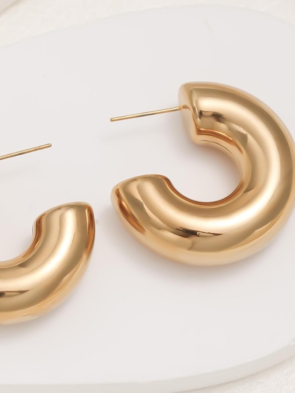 McKenzie Gold Chunky Hoop Earrings